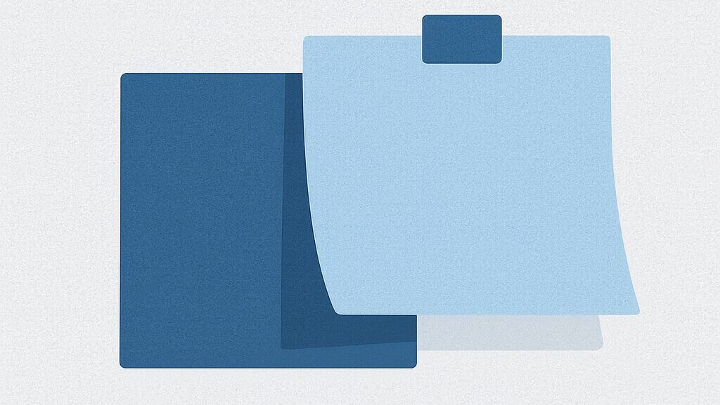 タスクを外部化する付箋メモのイラスト。やることを書き出して忘れを防ぐ整理術のイメージ。