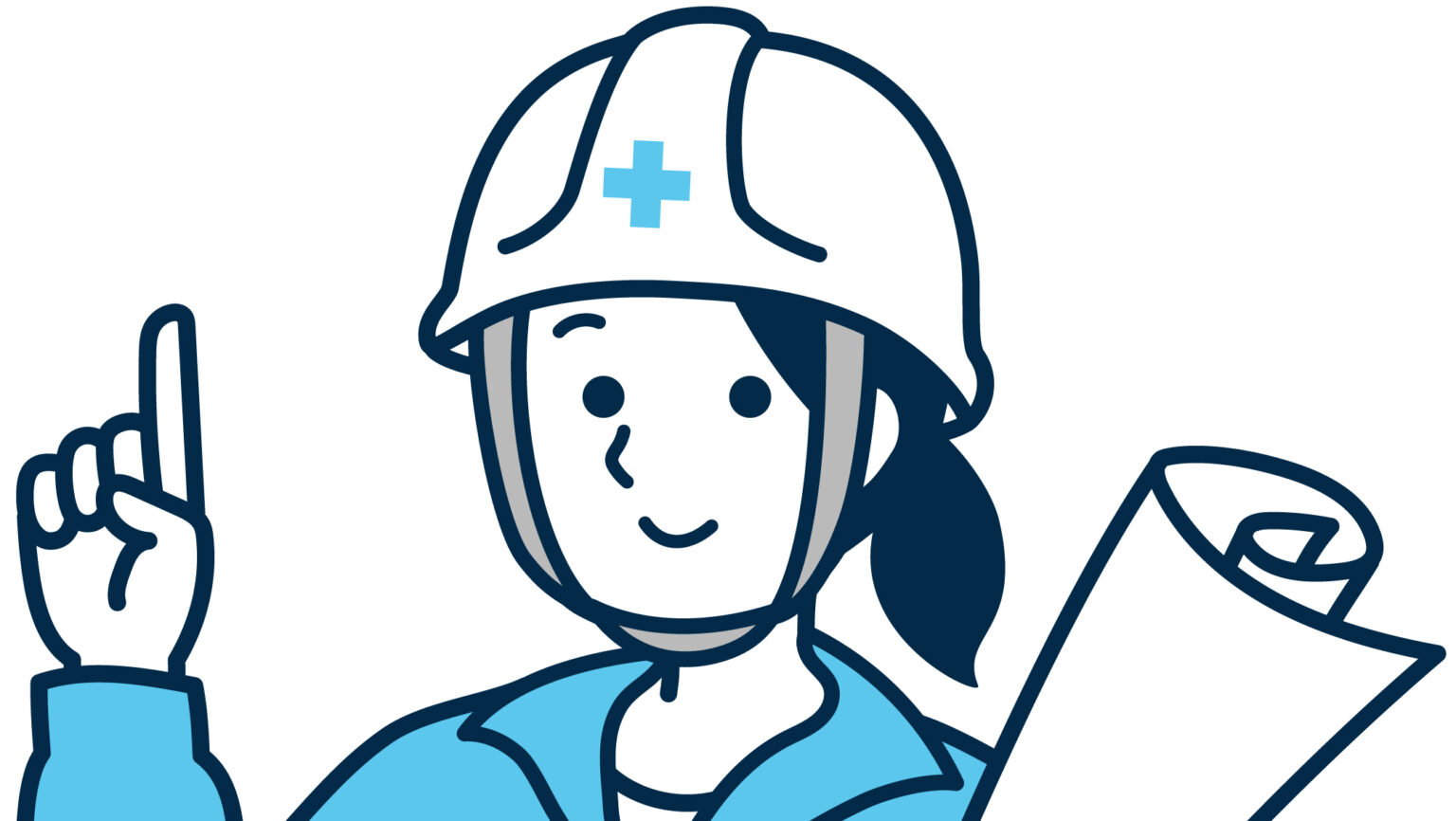 実行機能の「司令塔」をイメージした、手順を管理するスタッフのイラストです。